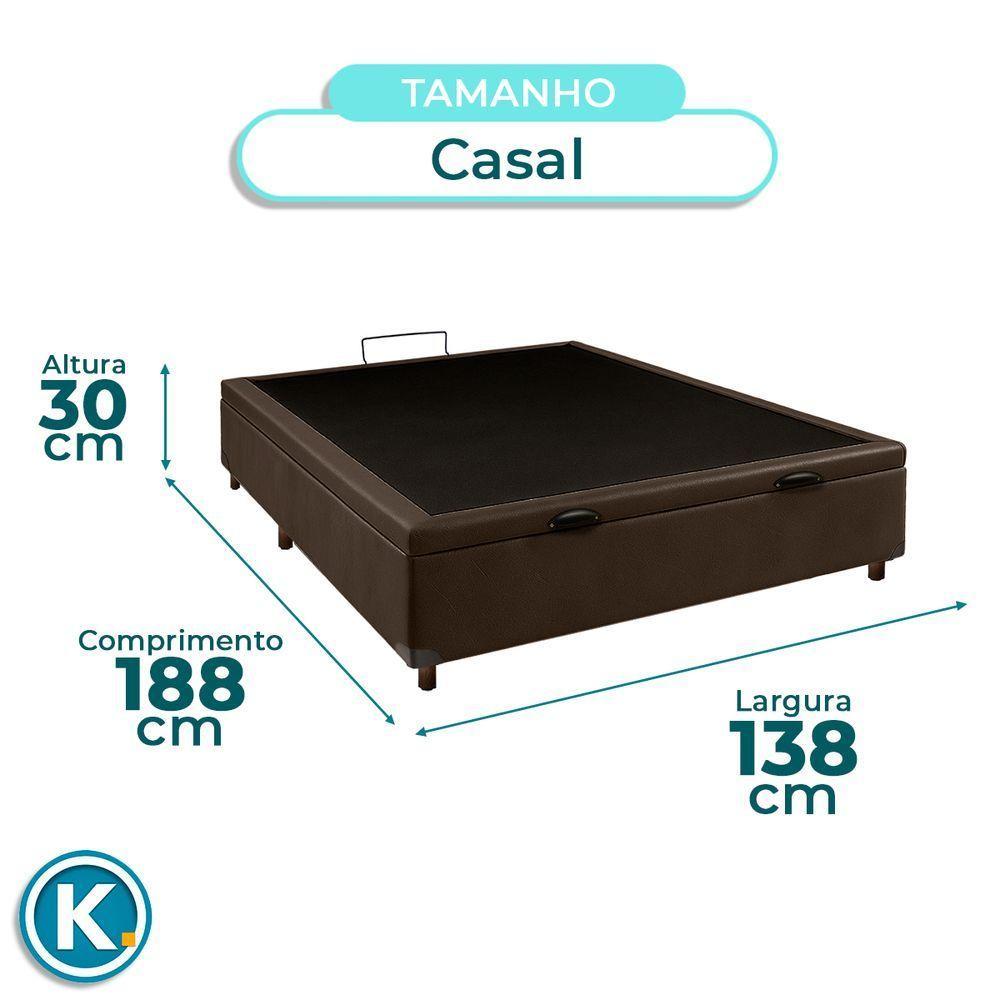 Cama Box Baú Casal Marrom Nature 138x188 - 2