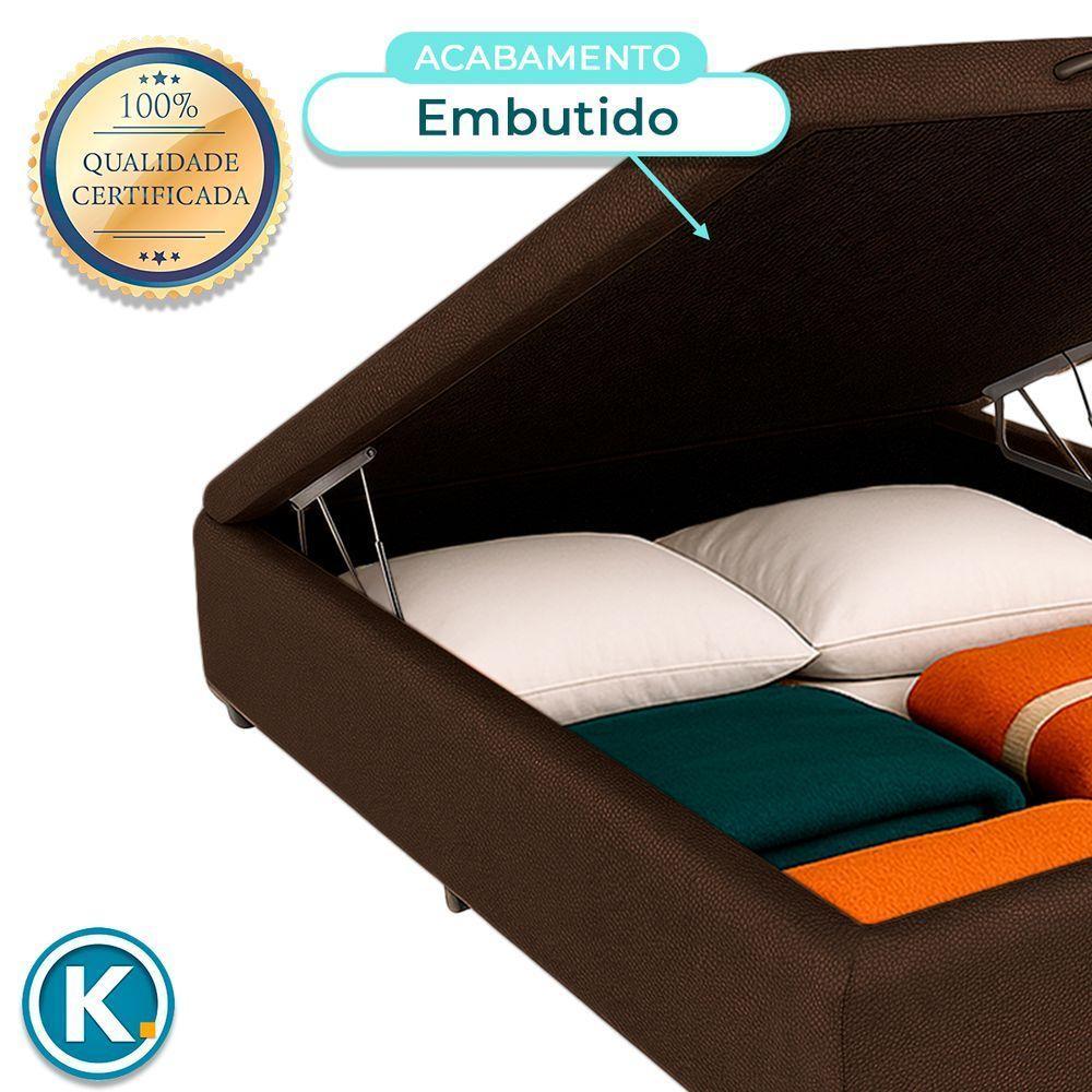 Cama Box Baú Casal Marrom Nature 138x188 - 5