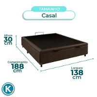Cama Box Baú Casal Marrom Nature 138x188 - 2