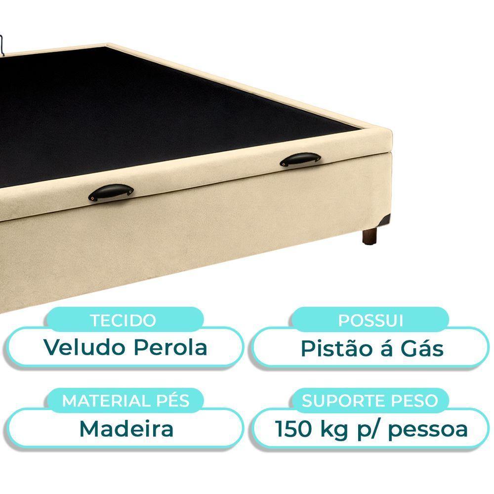 Cama Box Baú Casal Perola Nature 138x188 - 2