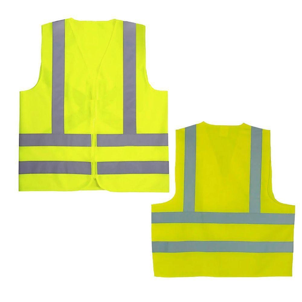 Colete Sinalizador Faixa Refletiva Epi Segurança Do Trabalho Construçao Civil Obra Avenida Estrada Rodovia Proteçao - 1