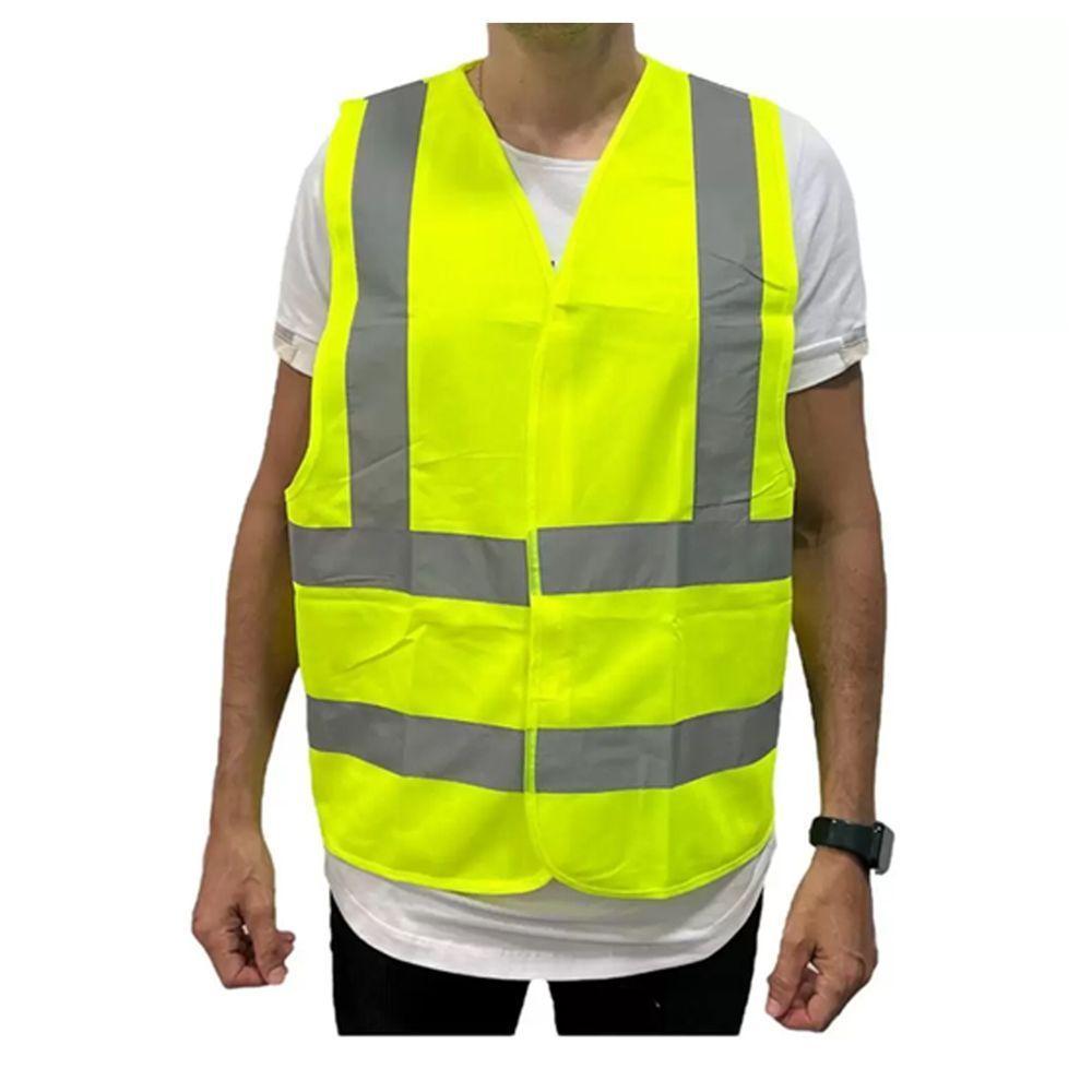Colete Sinalizador Faixa Refletiva Epi Segurança Do Trabalho Construçao Civil Obra Avenida Estrada Rodovia Proteçao - 6