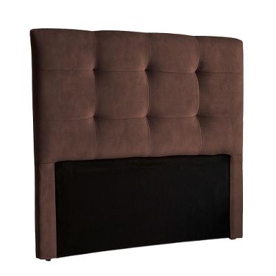 Cabeceira Estofada Queen Alice Nature Veludo Cafe 158x136