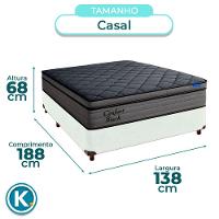 Cama Box Branco+colchão Casal Confort Black Espuma Ortobom - 3