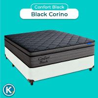 Cama Box Branco+colchão Casal Confort Black Espuma Ortobom - 4