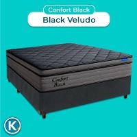Cama Box Cinza+colchão Casal Confort Black Espuma Ortobom - 4