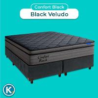 Cama Box Cinza+colchão Casal Confort Black Espuma Ortobom - 4