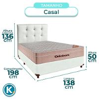 Conjunto Cama Box Branco Casal + Colchão Molas Ensacadas Airtech Ortobom + Cabeceira - 3