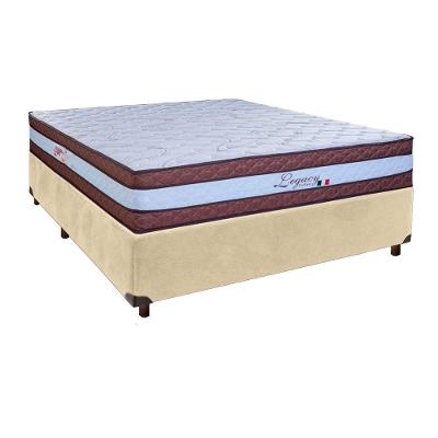 Colchão Casal Molas Ensacadas + Box Perola - Legaccy Paropas