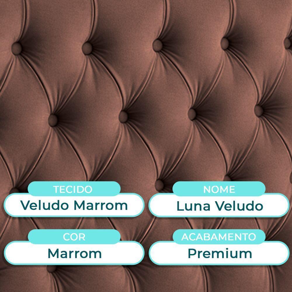 Cabeceira Estofada Casal Luna Nature Veludo Cafe 138x136 - 4