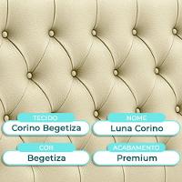Cabeceira Estofada Casal Luna Nature Material Sintético Begetiza 138x136 - 2