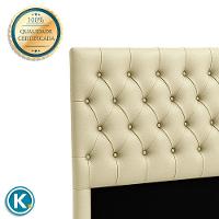 Cabeceira Estofada Casal Luna Nature Material Sintético Begetiza 138x136 - 3