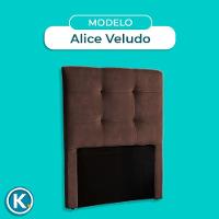 Cabeceira Estofada Solteiro Alice Nature Veludo Cafe 88x136 - 5