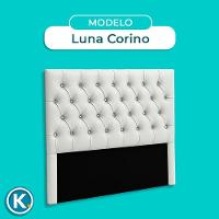 Cabeceira Estofada Casal Luna Nature Material Sintético Branco 138x136 - 5