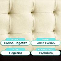 Cabeceira Estofada King Alice Nature Material Sintético Begetiza 193x136 - 2