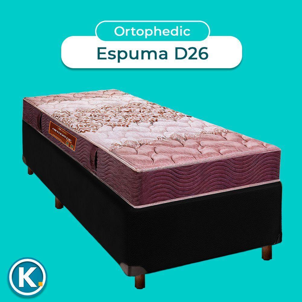 Conjunto Cama Box Preto Solteiro + Colchão D26 Ortophedic Sankonfort - 3