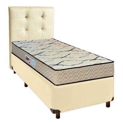 Cama Box + Colchão Solteiro D33 Maxsono Paropas + Cabeceira Estofada