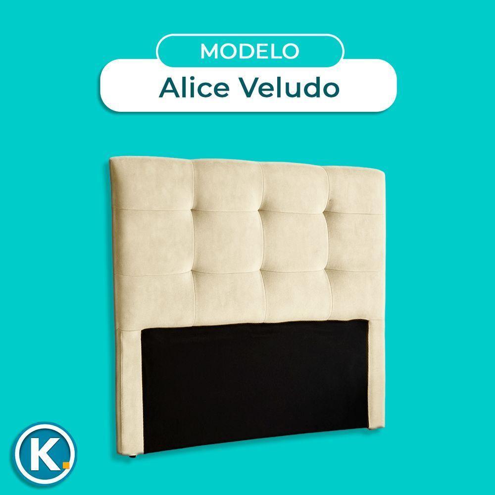 Cabeceira Estofada Queen Alice Nature Veludo Perola 158x136 - 3
