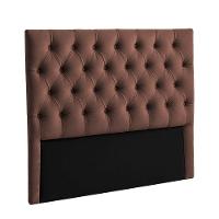 Cabeceira Estofada Queen Luna Nature Veludo Cafe 158x136 - 1