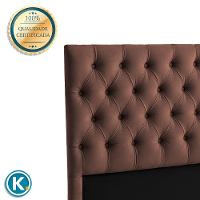Cabeceira Estofada Queen Luna Nature Veludo Cafe 158x136 - 3