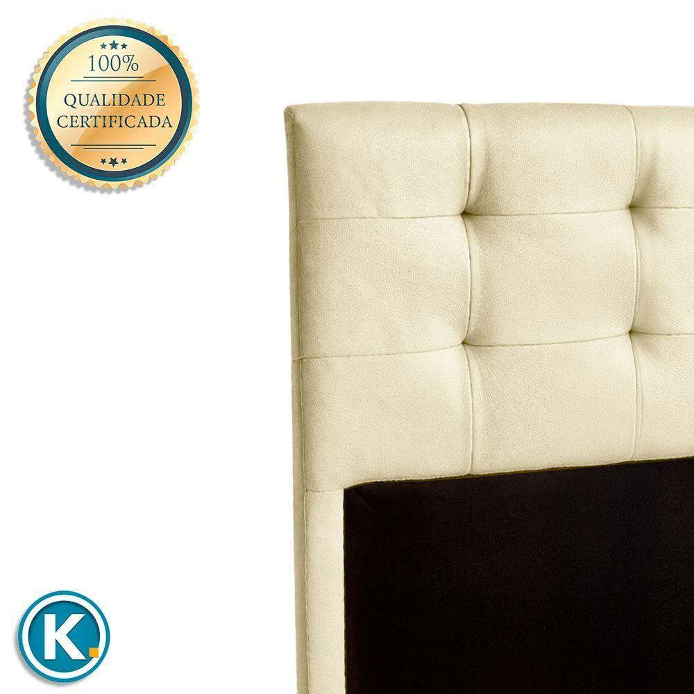 Cabeceira Estofada Solteiro Alice Nature Material Sintético Begetiza 88x136 - 2