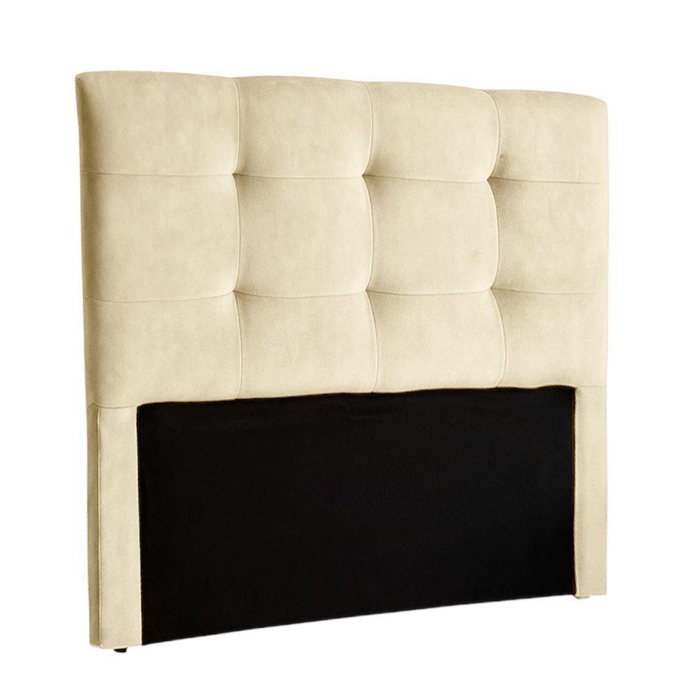 Cabeceira Estofada King Alice Nature Veludo Perola 193x136 - 1