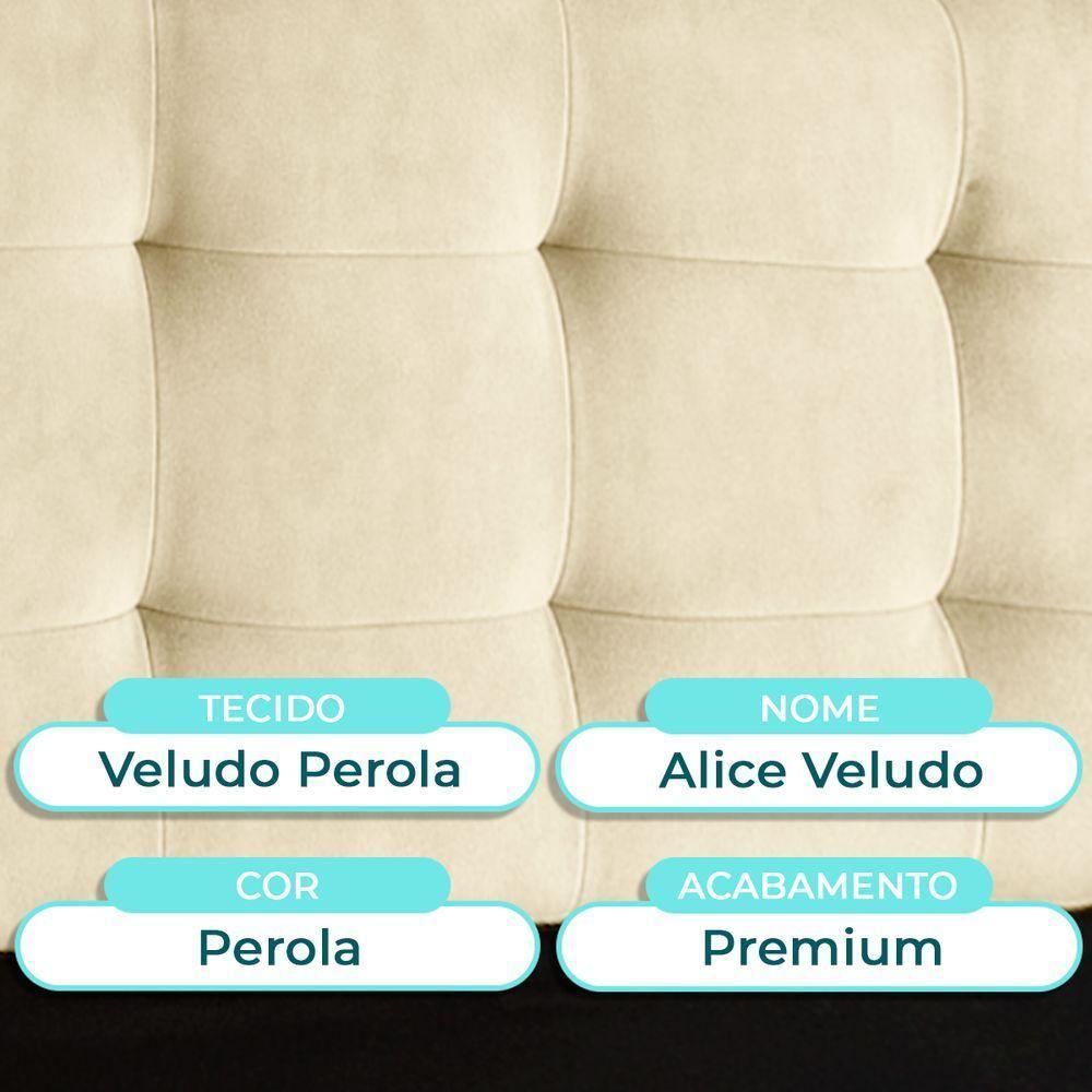 Cabeceira Estofada King Alice Nature Veludo Perola 193x136 - 2