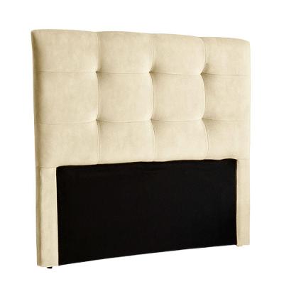 Cabeceira Estofada King Alice Nature Veludo Perola 193x136