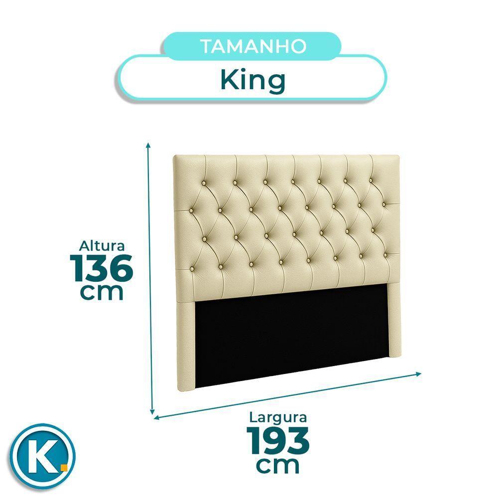 Cabeceira Estofada King Luna Nature Material Sintético Begetiza 193x136 - 3