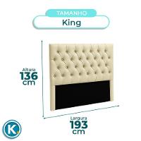 Cabeceira Estofada King Luna Nature Material Sintético Begetiza 193x136 - 3