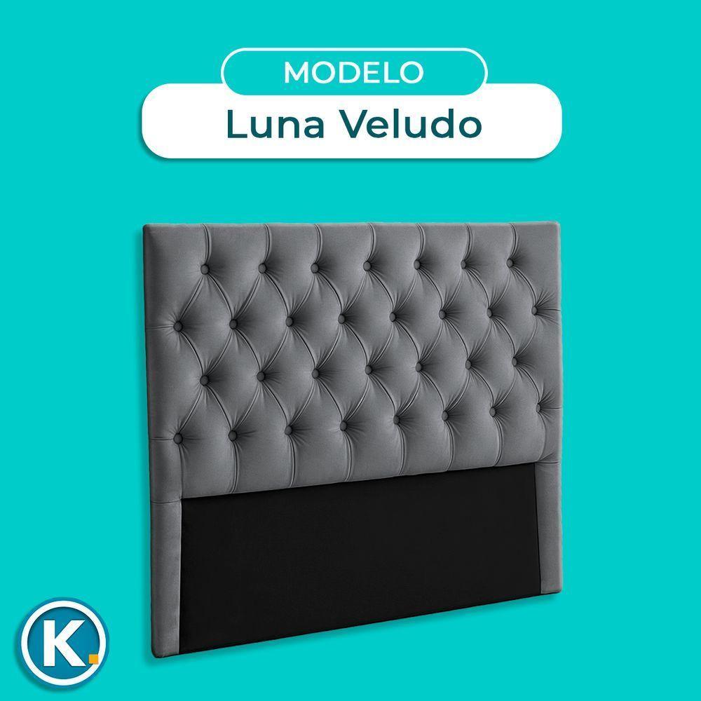 Cabeceira Estofada King Luna Nature Veludo Grafite 193x136 - 5