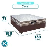 Cama Box Marrom Casal + Colchão Molas Ensacadas Legriff Sankonfort - 3