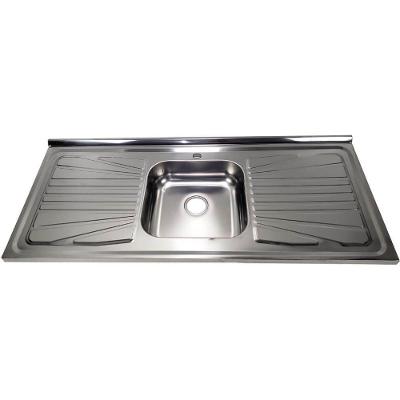 Pia De Cozinha Inox Cuba Central Com Furo Para Torneira 120 X 52cm - Fabpia01040102 - Fabrinox