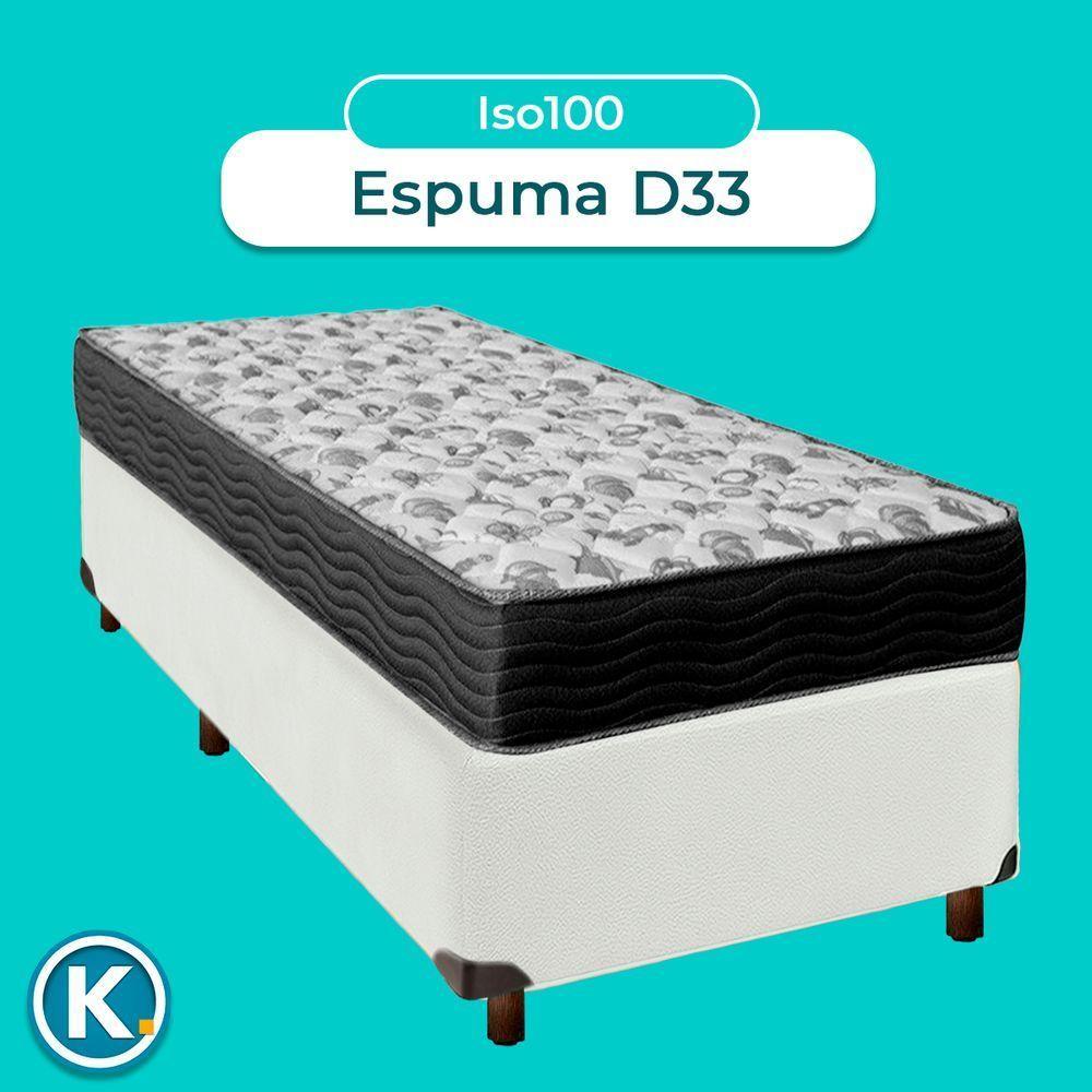 Colchão Solteiro D33 + Box Branco - Iso100 Ortobom - 4