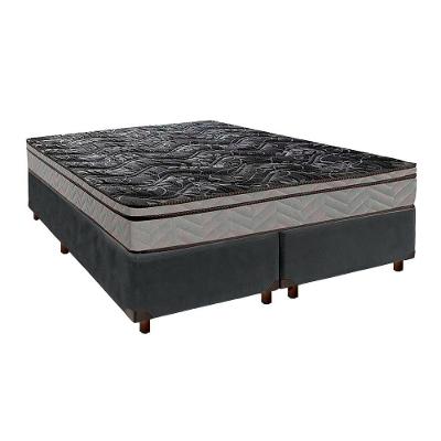 Conjunto Cama Box Blindado Casal + Colchão D28 Conforto Paropas
