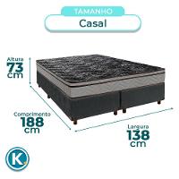 Conjunto Cama Box Blindado Casal + Colchão D28 Conforto Paropas - 3