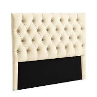 Cabeceira Estofada Casal Luna Nature Veludo Perola 138x136 - 1