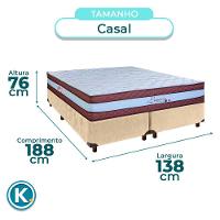 Conjunto Cama Box Blindado Casal + Colchão Molas Ensacadas Legaccy Paropas - 3
