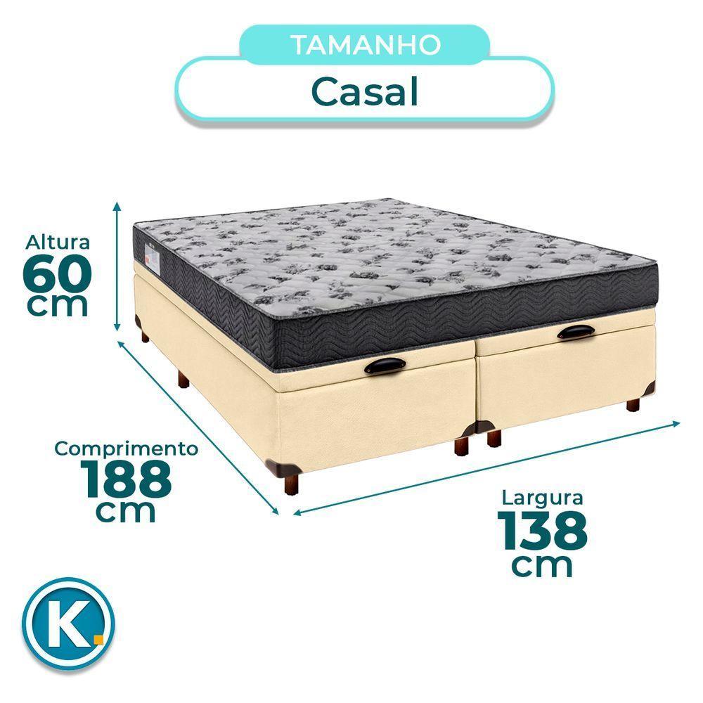 Cama Box Bau Blindado Casal + Colchão D33 Iso100 Ortobom - 3