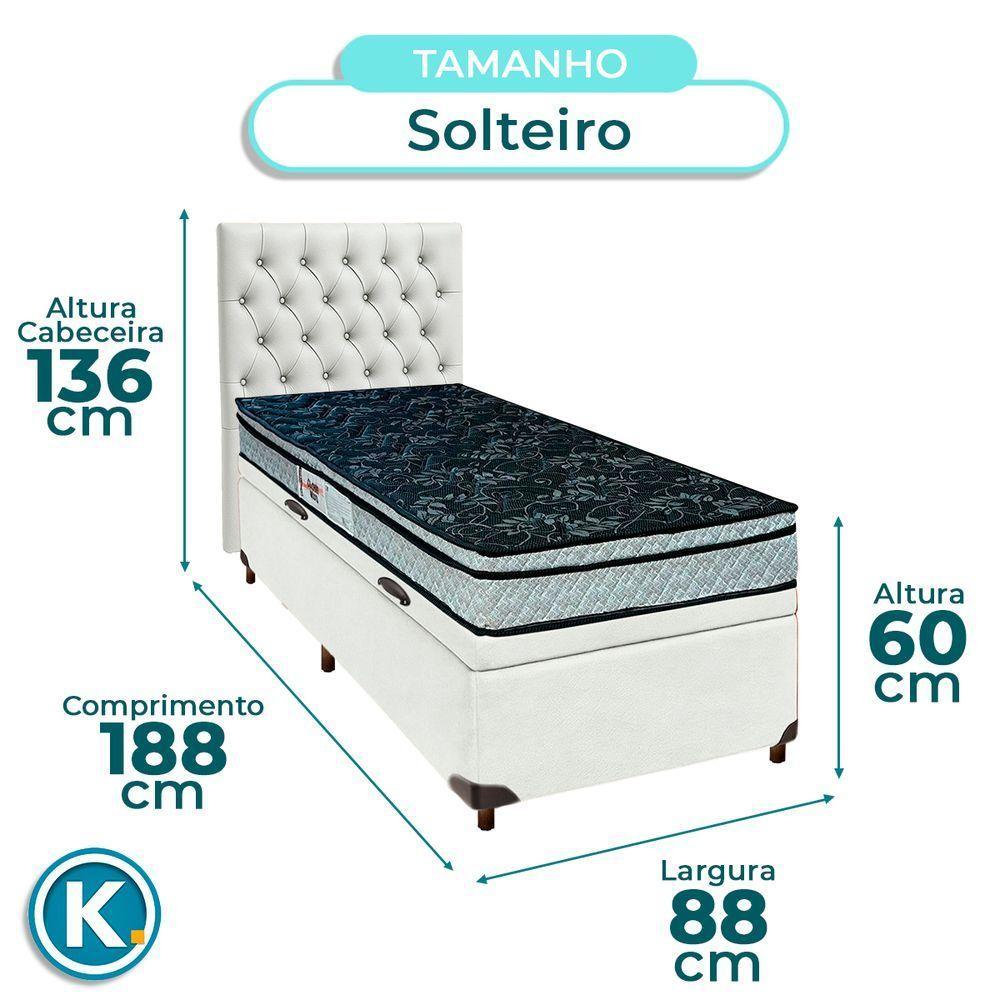Kit Cama Box Bau + Cabeceira + Colchão Solteiro D28 - Conforto - Paropas - 3