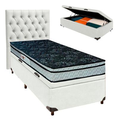 Kit Cama Box Bau + Cabeceira + Colchão Solteiro D28 - Conforto - Paropas
