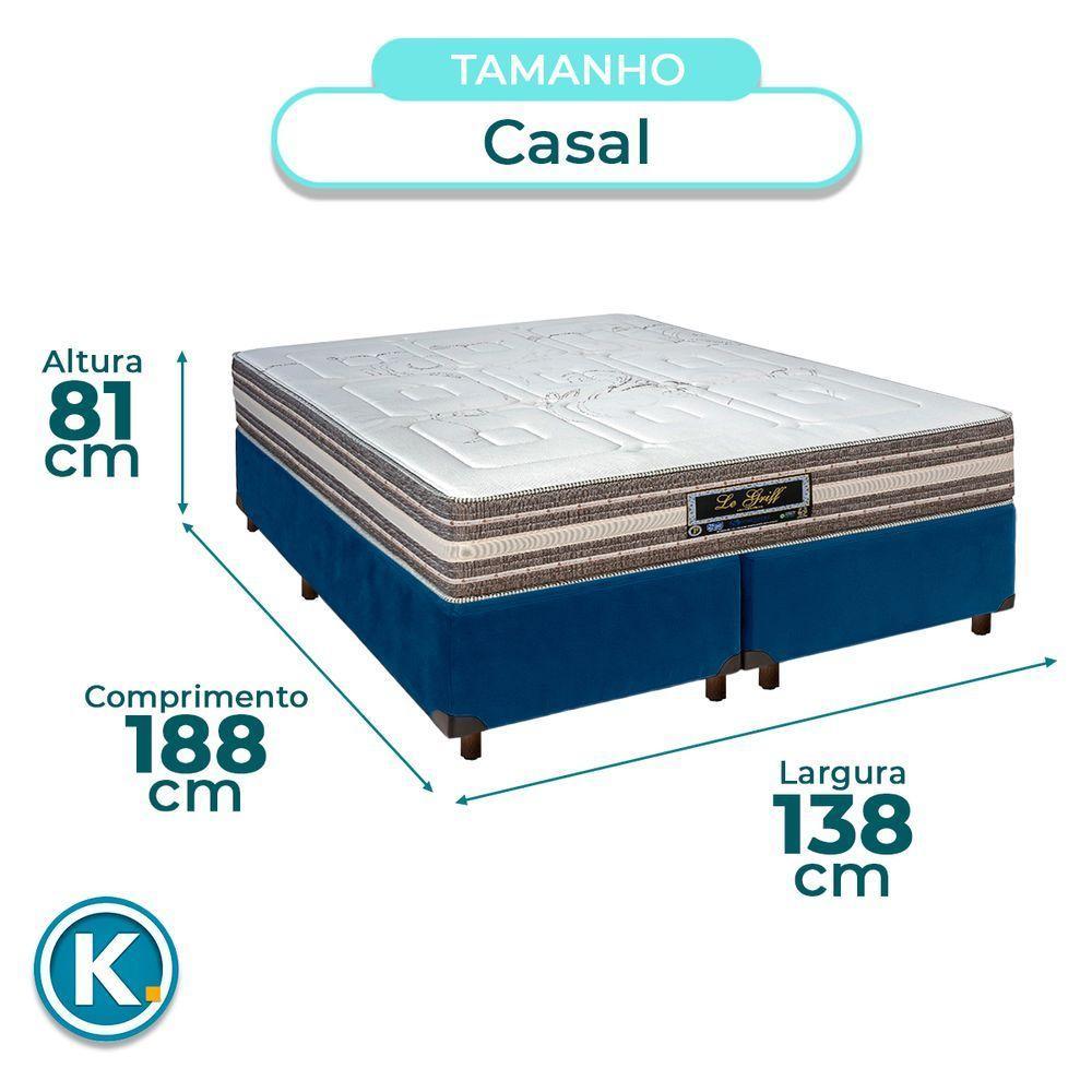Cama Box Bau + Colchão Casal Molas Ensacadas Legriff Sankonfort - 3