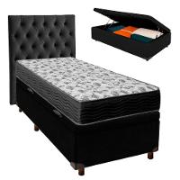 Kit Cama Box Bau + Cabeceira + Colchão Solteiro D33 - Iso100 - Ortobom - 1