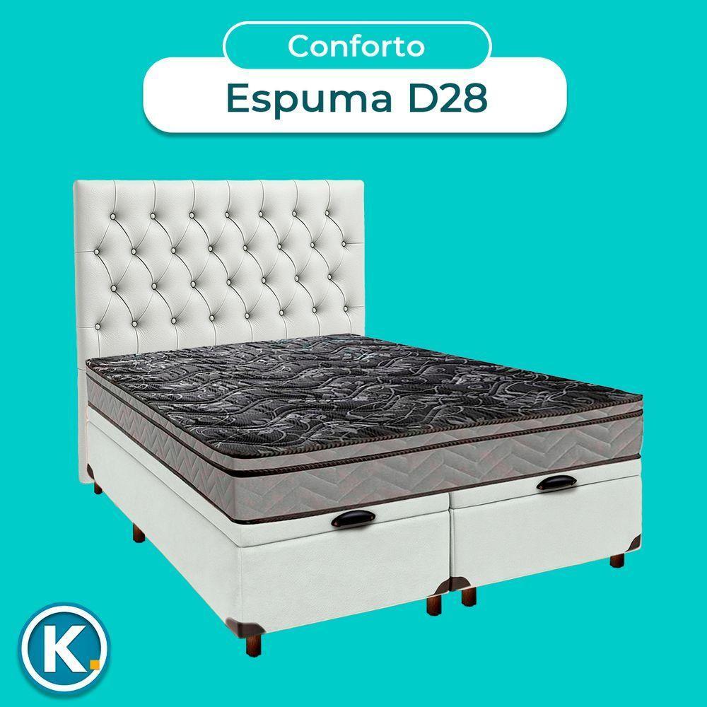 Kit Cama Box Bau + Cabeceira + Colchão Casal D28 - Conforto - Paropas - 4