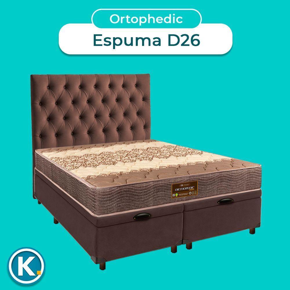 Kit Cabeceira + Cama Box Bau + Colchão Queen D26 Ortophedic Sankonfort - 4