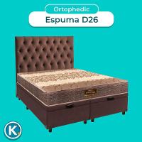 Kit Cabeceira + Cama Box Bau + Colchão Queen D26 Ortophedic Sankonfort