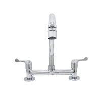 Torneira Pia Cozinha Misturador Mesa + Valvula Americana + 2 Engates Malha De Aço 40cm Cromado - 5