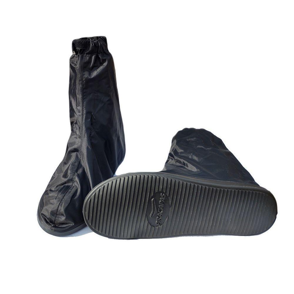 Polaina Bota Galocha Impermeável Protetor Calçado Chuva Moto Motoboy Motoqueiro Solado Antiderrapant Tamanho xl - 1