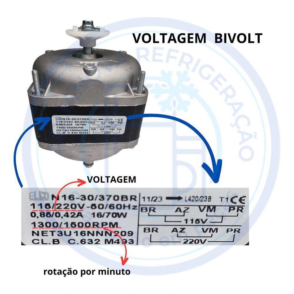 Micro Motor 1/20 Bivolt - N16-30/370f - 2