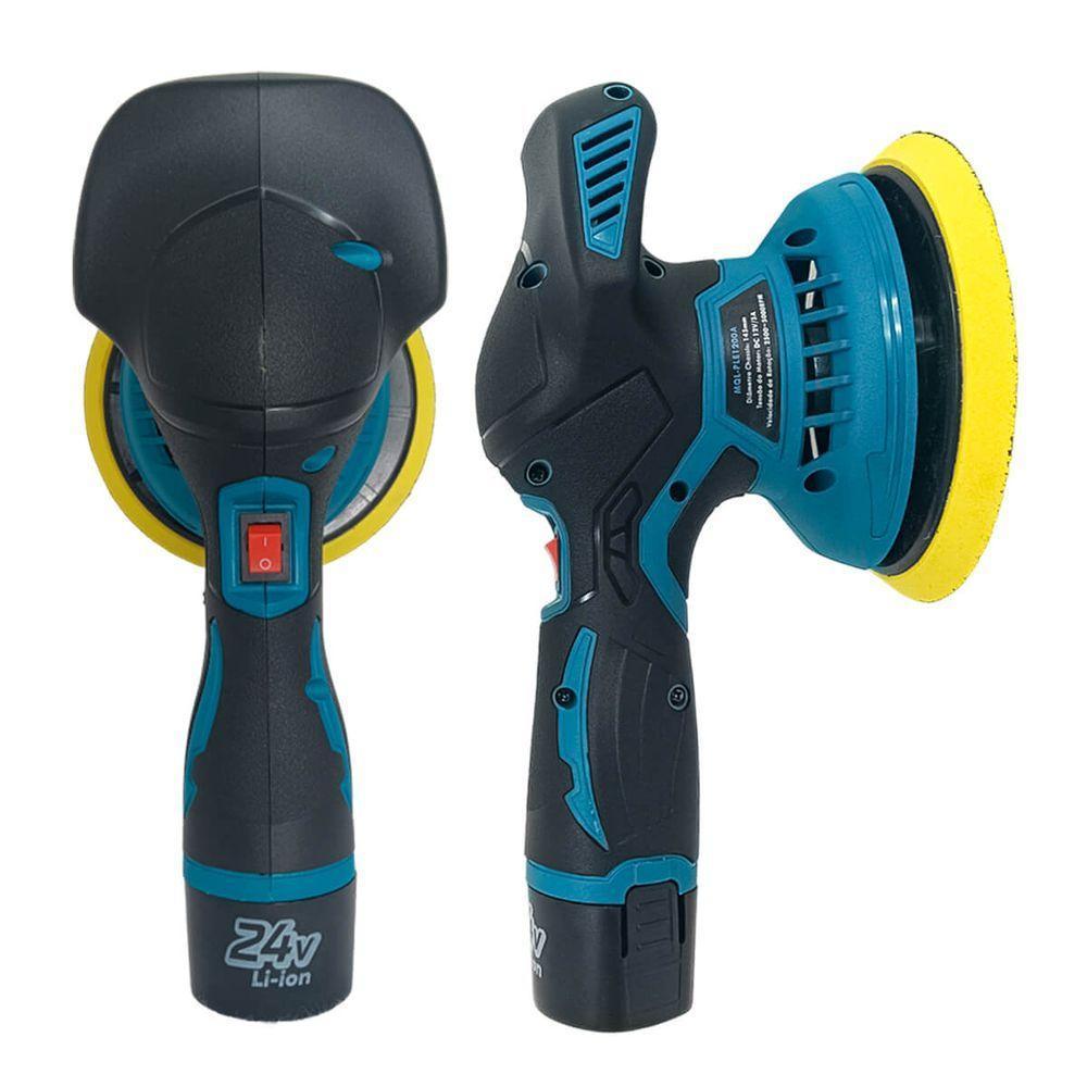 Lixadeira Politriz Automotiva Com Acessorios 24v Recarregavel Maquina De Polir Carros Profissional - 3